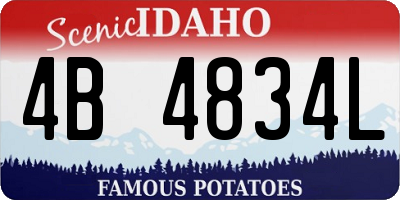 ID license plate 4B4834L