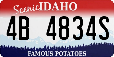 ID license plate 4B4834S