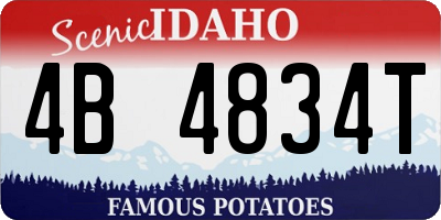 ID license plate 4B4834T