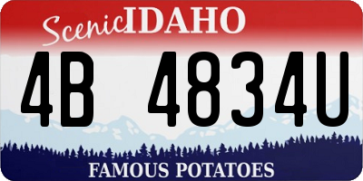 ID license plate 4B4834U