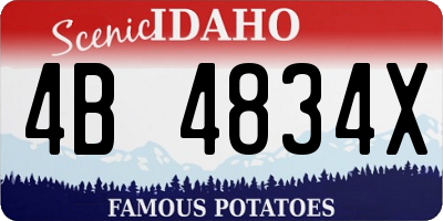 ID license plate 4B4834X