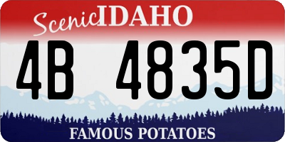 ID license plate 4B4835D