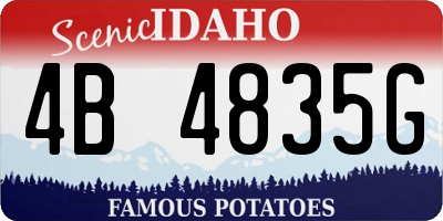 ID license plate 4B4835G