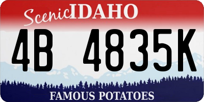 ID license plate 4B4835K