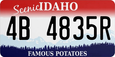 ID license plate 4B4835R