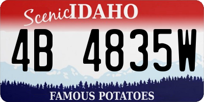 ID license plate 4B4835W