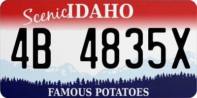 ID license plate 4B4835X