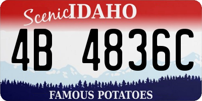 ID license plate 4B4836C