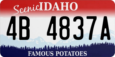 ID license plate 4B4837A