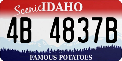 ID license plate 4B4837B
