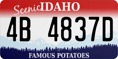 ID license plate 4B4837D