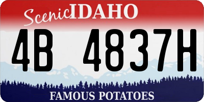ID license plate 4B4837H