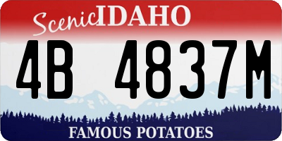 ID license plate 4B4837M