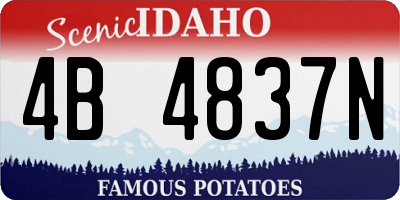 ID license plate 4B4837N