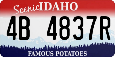 ID license plate 4B4837R