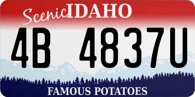 ID license plate 4B4837U