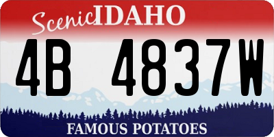 ID license plate 4B4837W