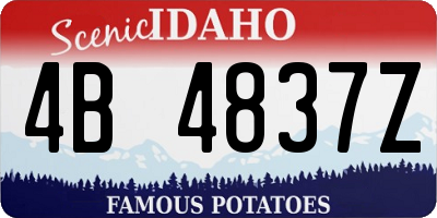 ID license plate 4B4837Z