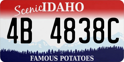 ID license plate 4B4838C