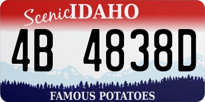 ID license plate 4B4838D