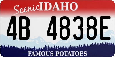 ID license plate 4B4838E