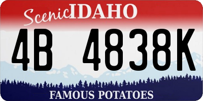 ID license plate 4B4838K