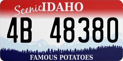 ID license plate 4B4838O