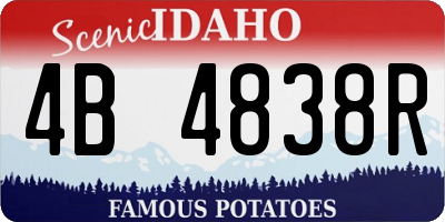 ID license plate 4B4838R