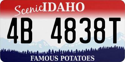 ID license plate 4B4838T