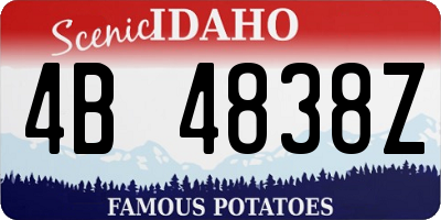 ID license plate 4B4838Z