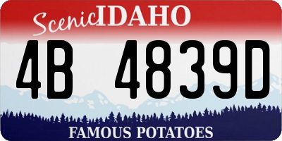 ID license plate 4B4839D