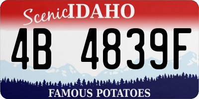 ID license plate 4B4839F
