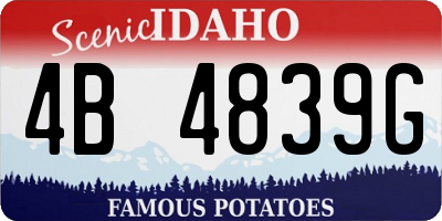 ID license plate 4B4839G