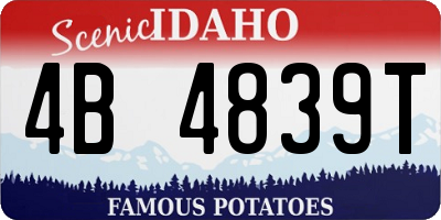 ID license plate 4B4839T