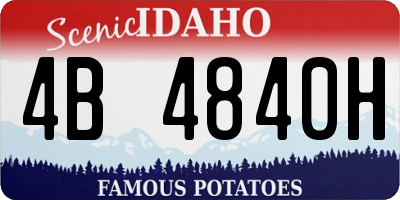 ID license plate 4B4840H