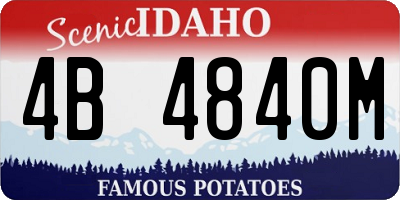 ID license plate 4B4840M