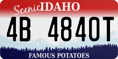 ID license plate 4B4840T