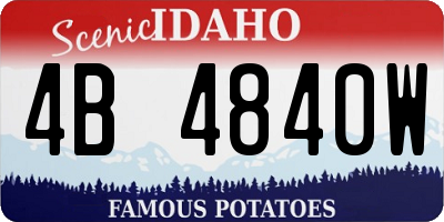 ID license plate 4B4840W