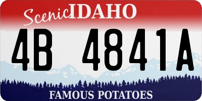ID license plate 4B4841A
