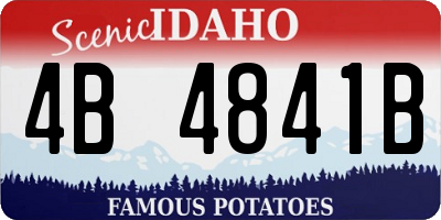 ID license plate 4B4841B