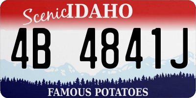ID license plate 4B4841J