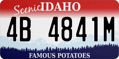 ID license plate 4B4841M
