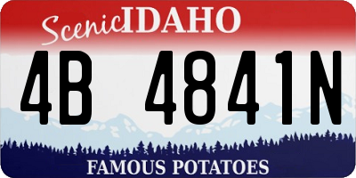 ID license plate 4B4841N