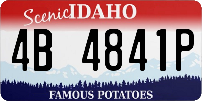 ID license plate 4B4841P