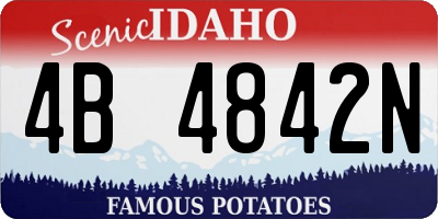ID license plate 4B4842N