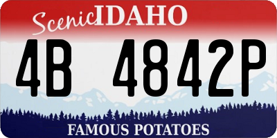 ID license plate 4B4842P