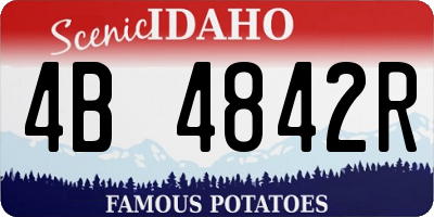 ID license plate 4B4842R