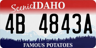 ID license plate 4B4843A