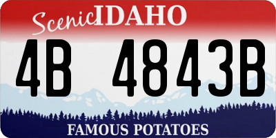 ID license plate 4B4843B