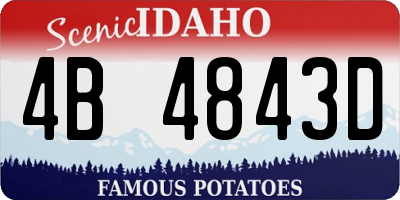 ID license plate 4B4843D
